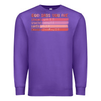 Purple god says you are Premium Sweatshirt - MaliasSmallBusiness