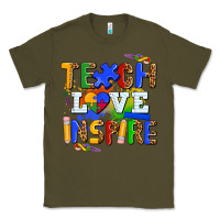 Army Green teach love inspire Classic Tee - AdoDesignShop