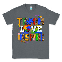 Charcoal Heather teach love inspire Classic Tee - AdoDesignShop