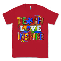 Red teach love inspire Classic Tee - AdoDesignShop