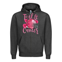 Charcoal Heather tackle cancer helmet Zipper Hoodie - AdoDesignShop