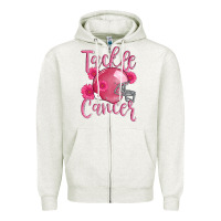 Oatmeal Heather tackle cancer helmet Zipper Hoodie - AdoDesignShop