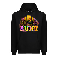 Black softball aunt Premium Hoodie - LillyAllenDesigns