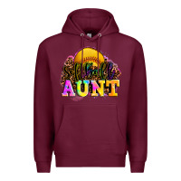 Burgundy softball aunt Premium Hoodie - LillyAllenDesigns
