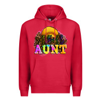 Cardinal softball aunt Premium Hoodie - LillyAllenDesigns