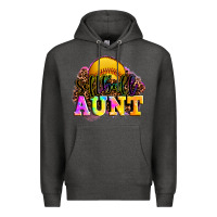Charcoal Heather softball aunt Premium Hoodie - LillyAllenDesigns