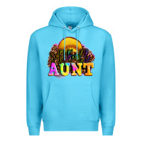 Ocean Blue softball aunt Premium Hoodie - LillyAllenDesigns