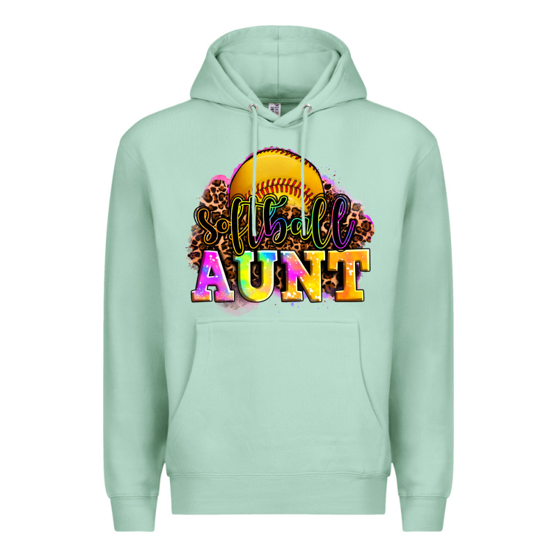 Softball Aunt Premium Hoodie by LillyAllenDesigns | Teevron