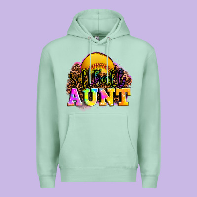 Softball Aunt Premium Hoodie Designed By Lillyallendesigns