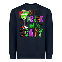Navy eat drink and be scary Heavyweight Sweatshirt - Zillion Design Studio