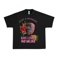 Black just a woman who loves her welder Urban Heavy Tee - SublimationCraftShop