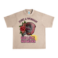 French Oak just a woman who loves her welder Urban Heavy Tee - SublimationCraftShop