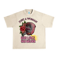 Sandshell just a woman who loves her welder Urban Heavy Tee - SublimationCraftShop