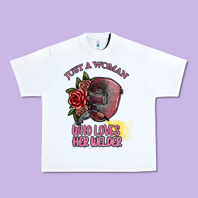 Just A Woman Who Loves Her Welder Urban Heavy Tee Designed By Sublimationcraftshop