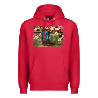 Cardinal cactus boot background Premium Hoodie - AdoDesignShop