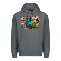 Rock cactus boot background Premium Hoodie - AdoDesignShop