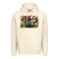 Sandshell cactus boot background Premium Hoodie - AdoDesignShop