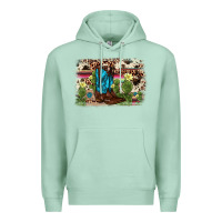 Seafoam cactus boot background Premium Hoodie - AdoDesignShop