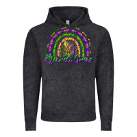 Vintage Black mardi gras rainbow and fleur de lis Vintage Hoodie - RanaPortraitStore