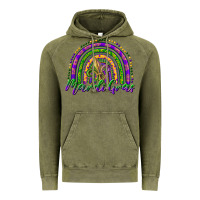 Vintage Olive mardi gras rainbow and fleur de lis Vintage Hoodie - RanaPortraitStore