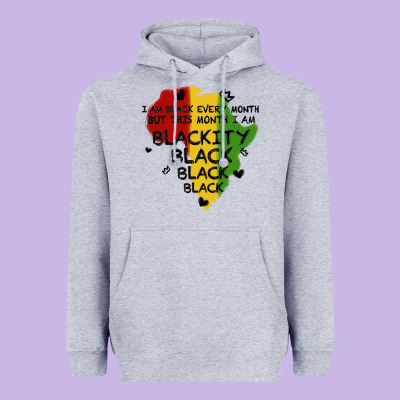Black Black Blackity Heavyweight Hoodie Designed By Maliassmallbusiness