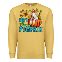 Antique Gold Hey there pumpkin Lamb Premium Sweatshirt - NancyCooperArtShop