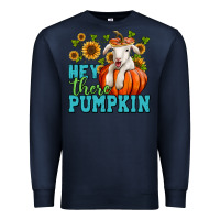 Navy Hey there pumpkin Lamb Premium Sweatshirt - NancyCooperArtShop