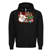Black ho ho ho santa Zipper Hoodie - AdoDesignShop