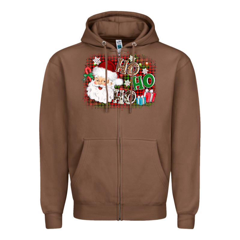Ho Ho Ho Santa Zipper Hoodie by AdoDesignShop | Teevron