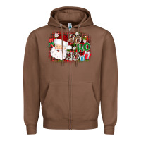 Chestnut ho ho ho santa Zipper Hoodie - AdoDesignShop
