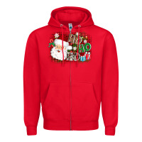 Red ho ho ho santa Zipper Hoodie - AdoDesignShop