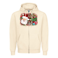 Sandshell ho ho ho santa Zipper Hoodie - AdoDesignShop