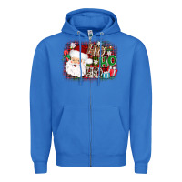 True Royal ho ho ho santa Zipper Hoodie - AdoDesignShop