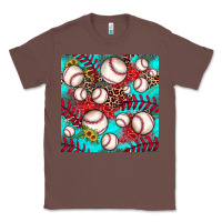Chestnut baseball leopard turquoise sunflower seamless pattern Classic Tee - JahusDesignShop