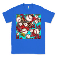 True Royal baseball leopard turquoise sunflower seamless pattern Classic Tee - JahusDesignShop