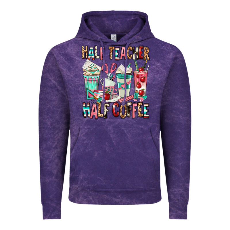 Half Teacher Half Coffee Vintage Hoodie by texasbilliewilder | Teevron