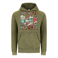Vintage Olive half teacher half coffee Vintage Hoodie - texasbilliewilder