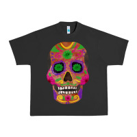 Pigment Black sugar skull Urban Heavy Tee - FaDigitalArtStudio