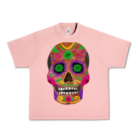 Salmon sugar skull Urban Heavy Tee - FaDigitalArtStudio