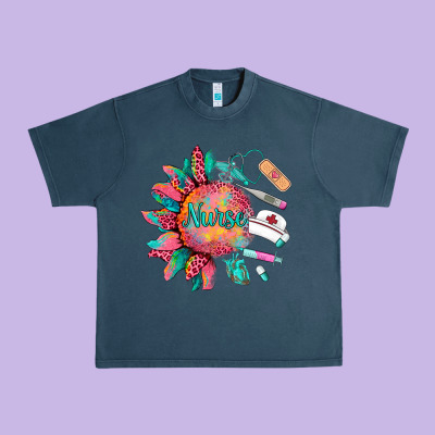 Western  Nurse Medical Instruments Urban Heavy Tee Designed By Barkaloodesign
