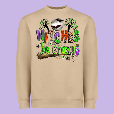 Witches Be Crazy Heavyweight Sweatshirt Designed By Zillion Design Studio