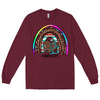 Burgundy nurse life rainbow Long Sleeve Tee - JahusDesignShop