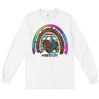 White nurse life rainbow Long Sleeve Tee - JahusDesignShop