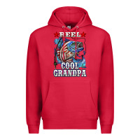 Cardinal reel cool grandpa american flag bass Premium Hoodie - LillyAllenDesigns