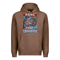 Chestnut reel cool grandpa american flag bass Premium Hoodie - LillyAllenDesigns