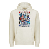 Oatmeal Heather reel cool grandpa american flag bass Premium Hoodie - LillyAllenDesigns