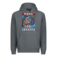 Rock reel cool grandpa american flag bass Premium Hoodie - LillyAllenDesigns