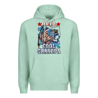 Seafoam reel cool grandpa american flag bass Premium Hoodie - LillyAllenDesigns