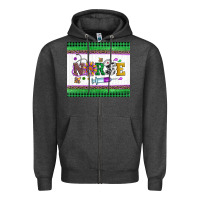 Charcoal Heather mardi gras nurse Zipper Hoodie - Artiststas
