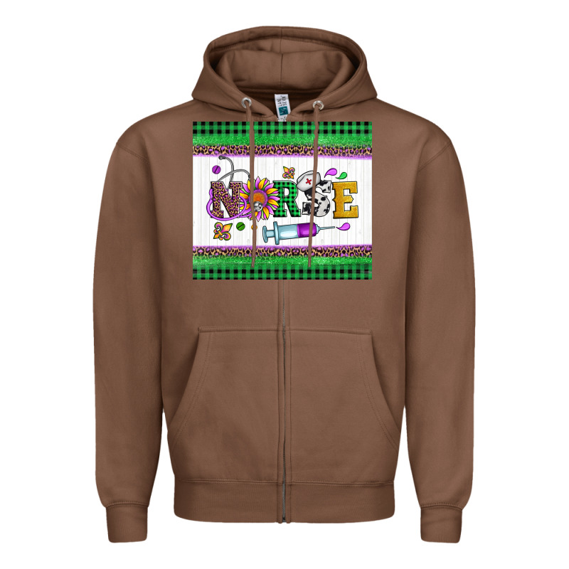 Mardi Gras Nurse Zipper Hoodie by Artiststas | Teevron